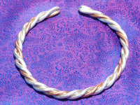 silver and copper bangle bracelet